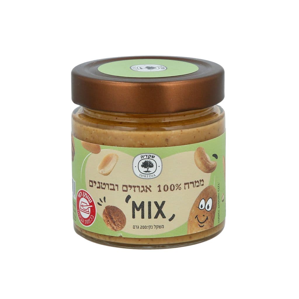ממרח 100%אגוזים ובוטנים   200 גר' שקדיה