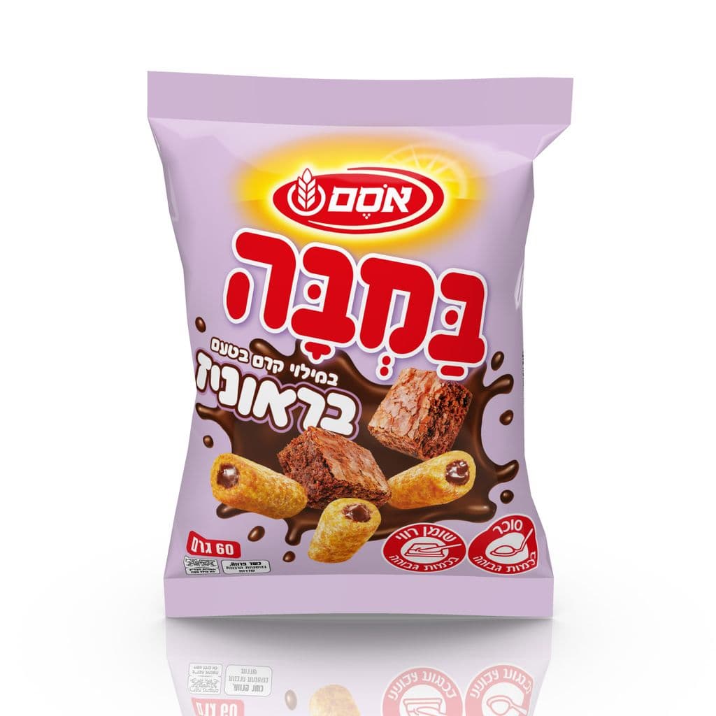 במבה במילוי קרם בראוניז 40*60גרם
