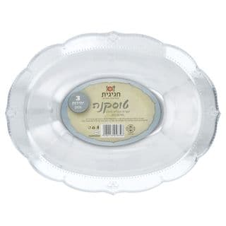 טוסקנה אובלי גדול שקוף 3יח