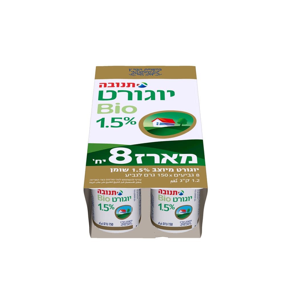 מארז יוגורט תנובה 1.5% בד"צ 8*150