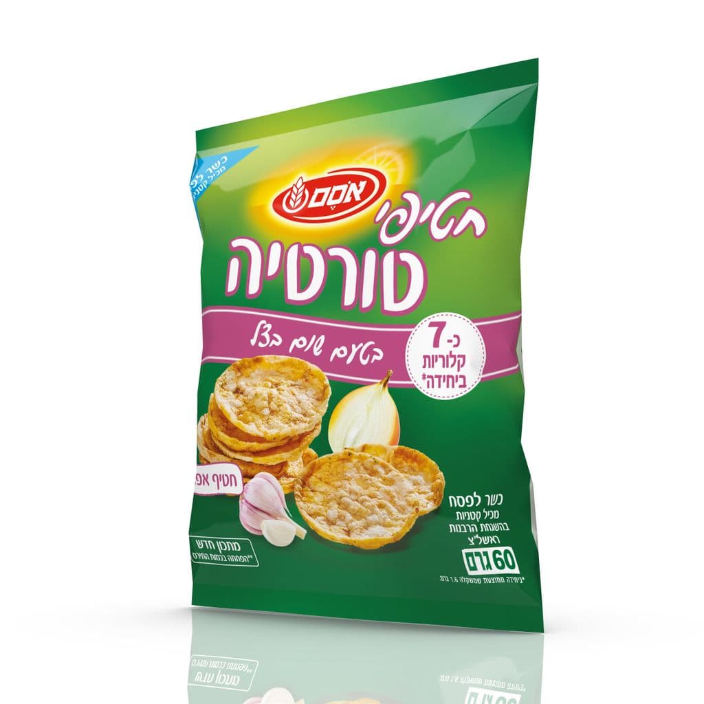 חטיפי טורטיה שום בצל 12*60גרם