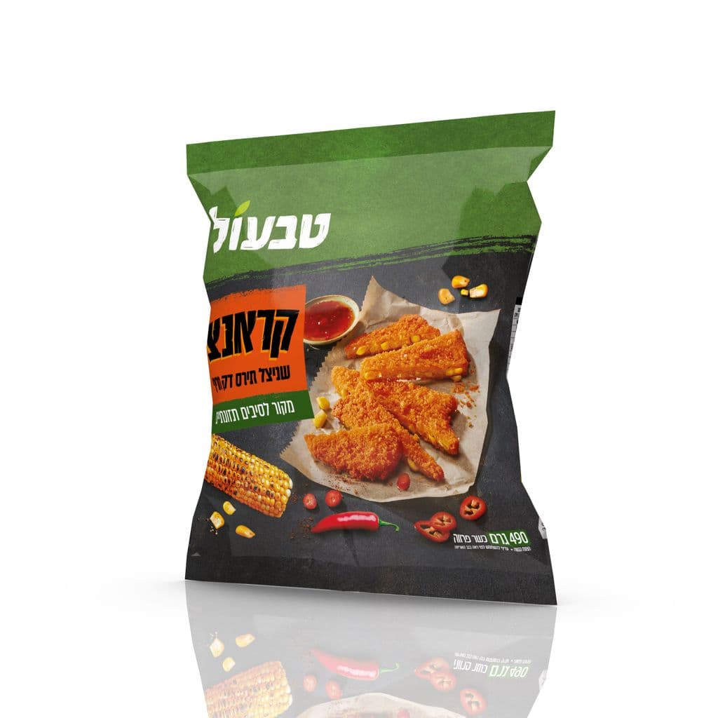 קראנץ שניצל תירס דק חריף 490גר טבעול