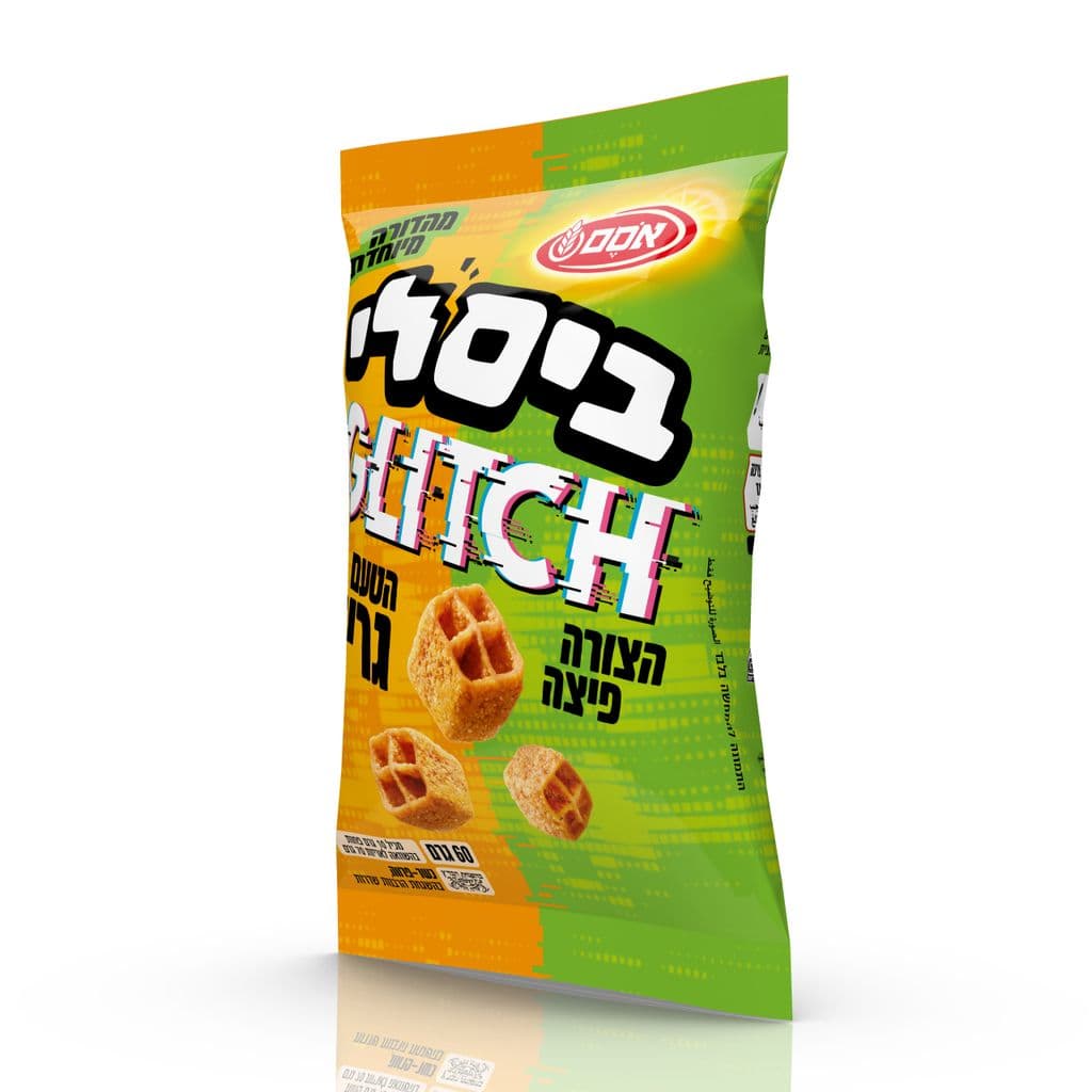חטיף ביסלי גליץ' בטעם גריל, 60 גרם