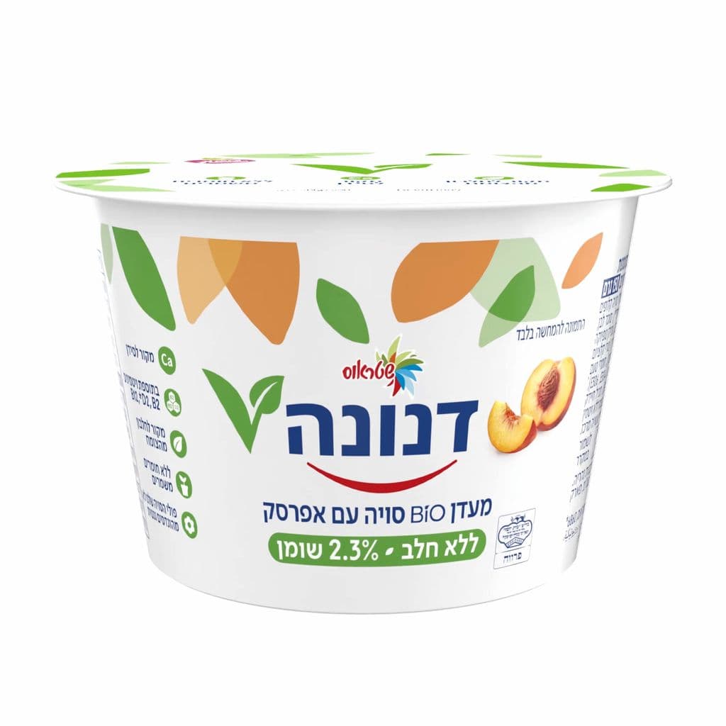 מעדן ביו סויה עם אפרסק בתוספת חיידק פרוב