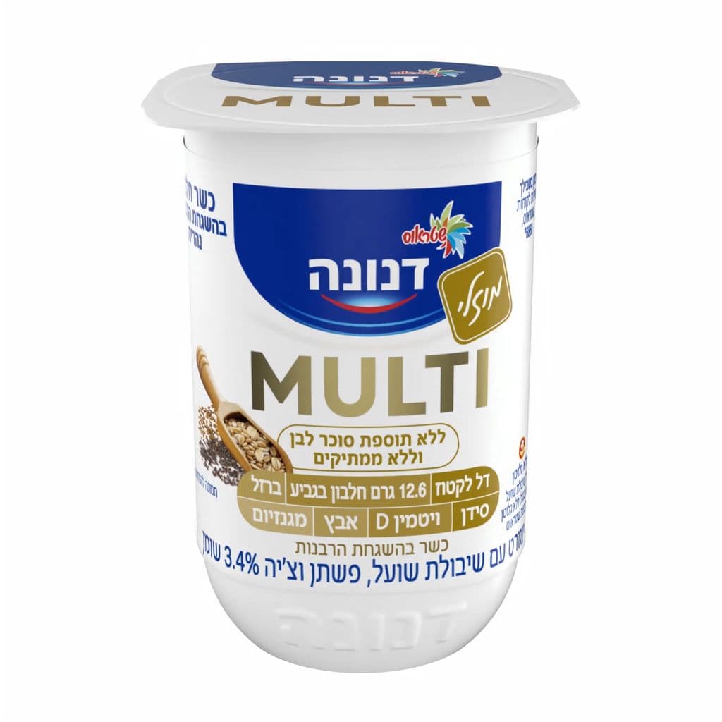 יוגורט מולטי עם שיבולת שועל פשתן וציה  200 גר