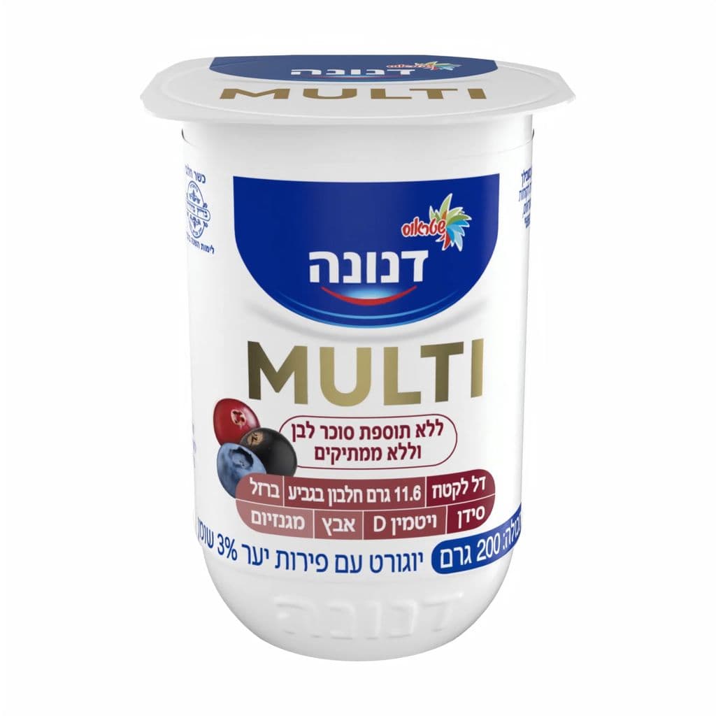 יוגורט מולטי עם פירות יער 200 גר
