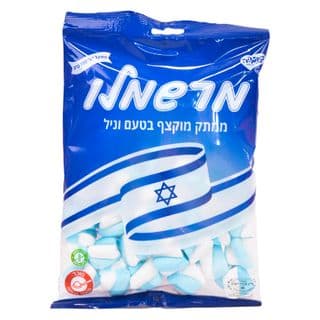مارشميلو 150 غ - أزرق وأبيض علم إسرائيل فانيليا