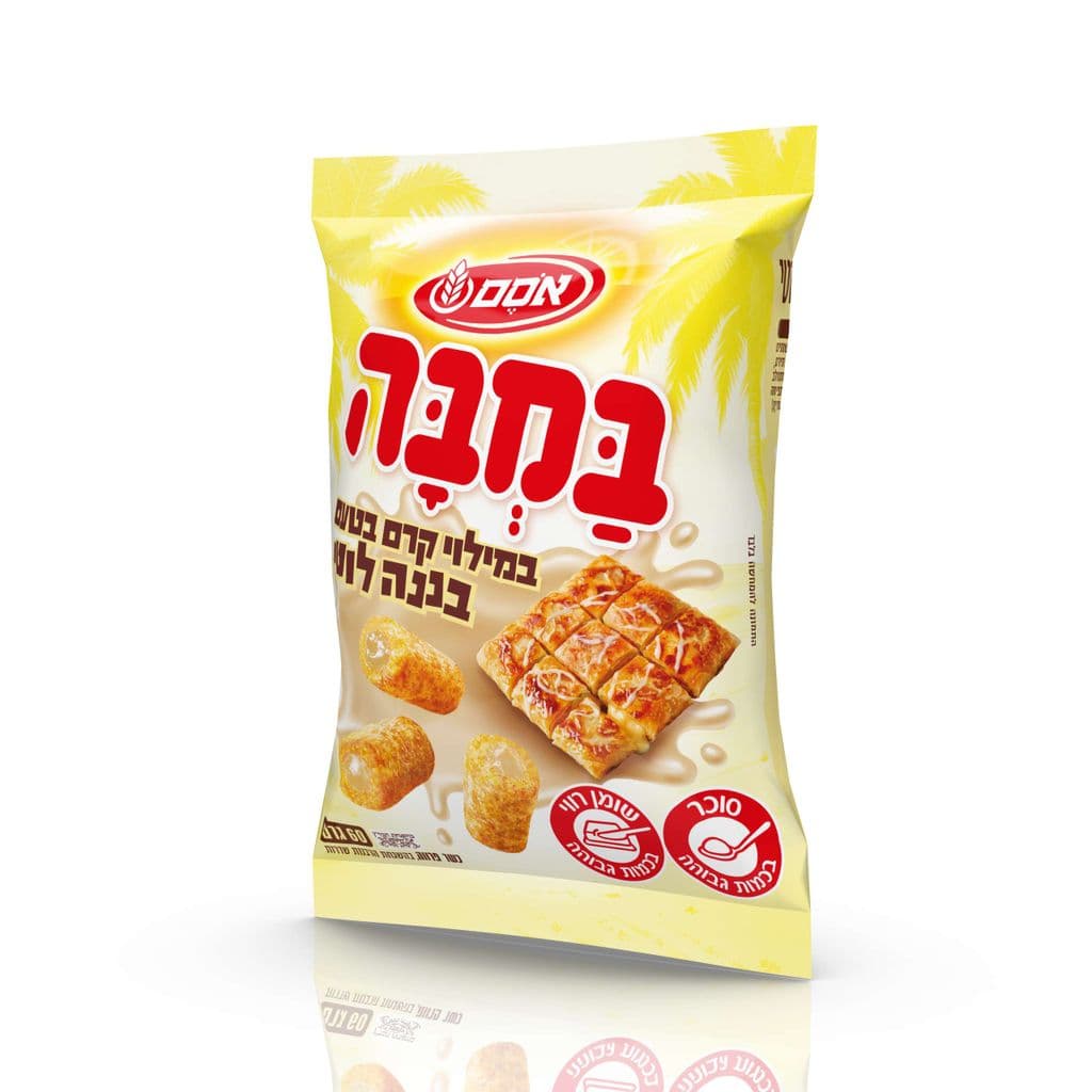 חטיף במבה במילוי קרם בטעם בננה לוטי 60 גרם