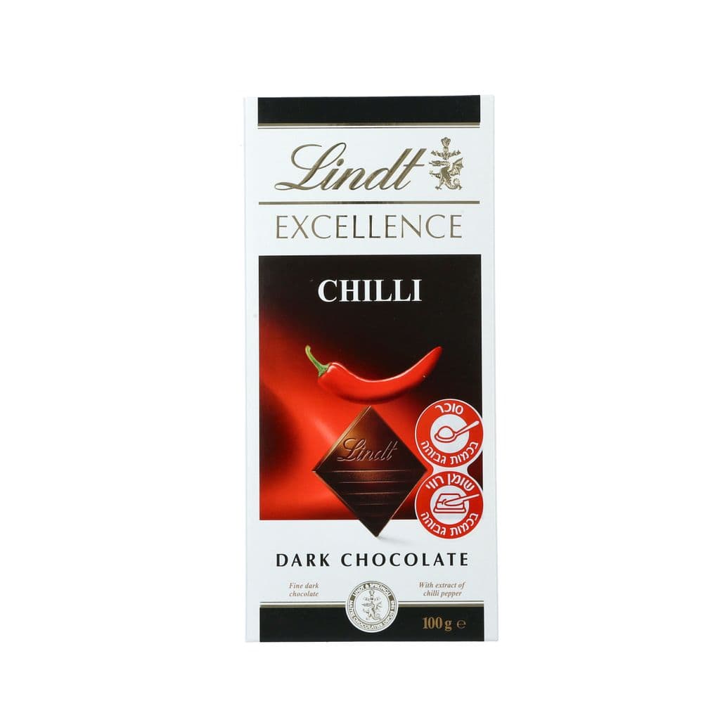 Lindt Excellence شوكولاتة داكنة سويسرية مع مستخلص الفلفل الحار 100 غ