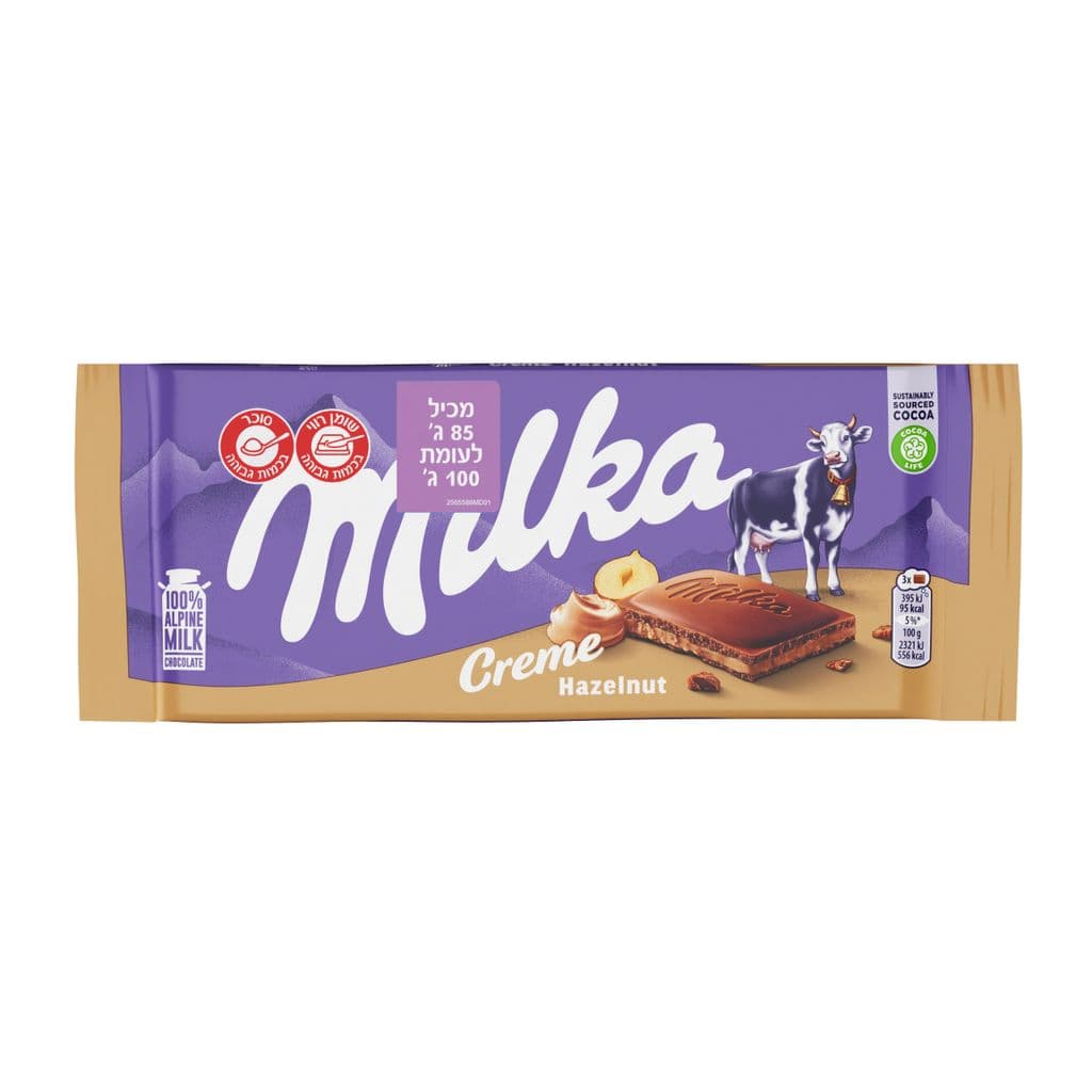 שוק.מילקה קרם אגוזים 85גרם