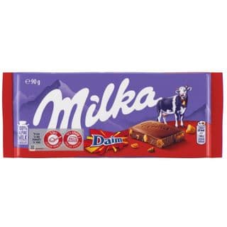 מילקה שוקולד חלב עם דיים 90 גרם