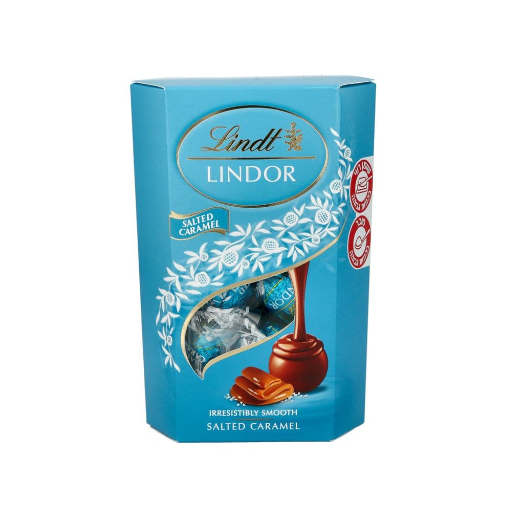 Lindt Lindor молочный шоколад с солеными хлопьями с начинкой из карамельного крема (44%) 200 г