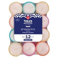 נרות צבעוניים 12 יח`