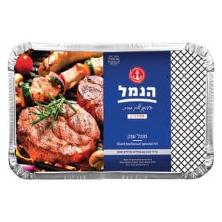 הנמל מנגל ענק, גריל מוכן עם גחלים ומדליק פחם, חד פעמי