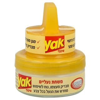 YAK משחה להברקת נעליים עם ספוג - שקוף