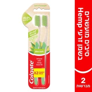 Colgate Slim Soft toothbrush pair hemp seeds