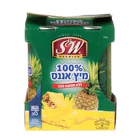 רביעייה מיץ אננס 100% 240 מ"ל S&W -רביעייה