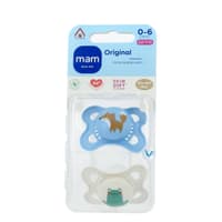 מאמ זוג מוצצים 6+ מאט ירוק לבן