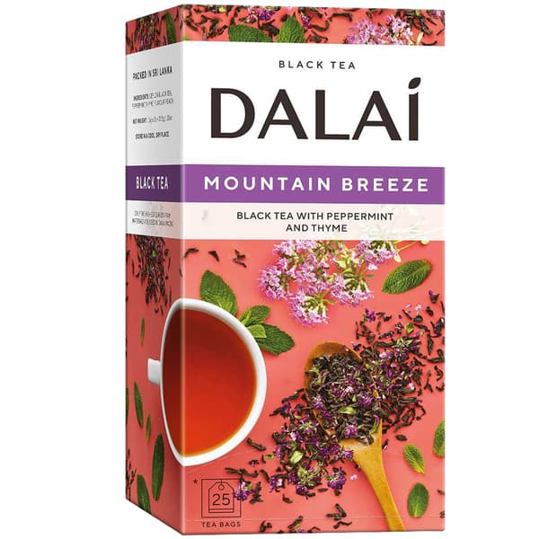 شاي أسود Mountain Breeze مع نعناع وزعتر