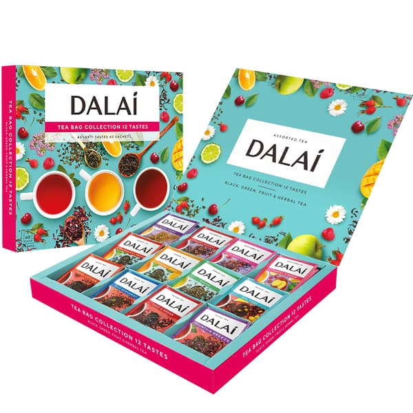 مجموعة شاي للهدايا 12 نوعًا من الشاي ومنقوع الأعشاب 60 كيسًا Tea Bag Collection