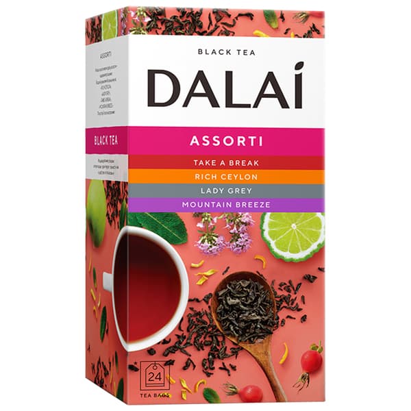 תה שחור מיקס ארבע טעמים שונים 1.5 ג * 24 שק' ASSORTI 4 FLAVORS