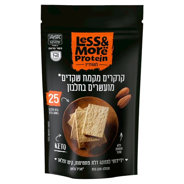קרקר מקמח שקדים מעושרים בחלבון