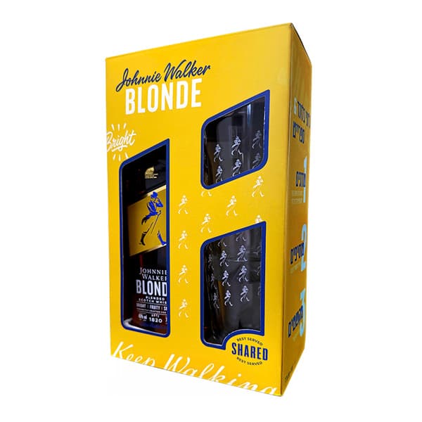 Coffret Johnnie Walker Blonde 700 ml + 2 verres