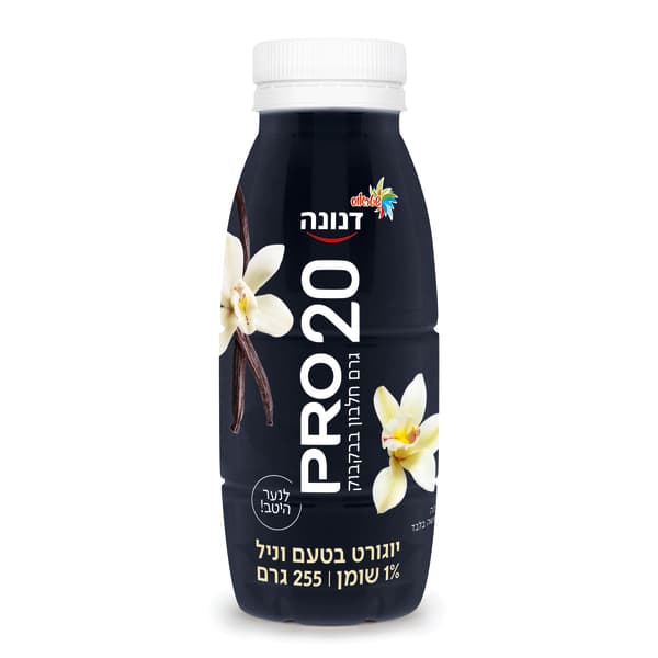 משקה יוגורט עם חלבון בטעם וניל