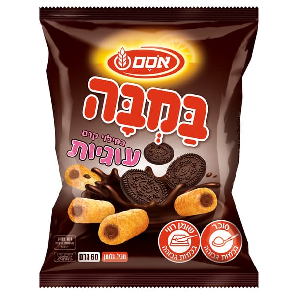 במבה במילוי קרם עוגיות 40*60גרם