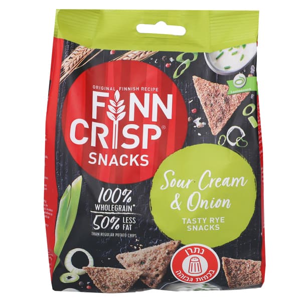 חטיף שיפון מלא בטעם שמנת חמוצה ובצל