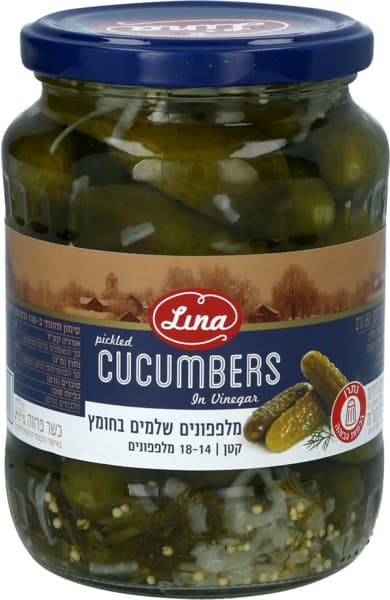 מלפפונים בחומץ 690גרם לינה