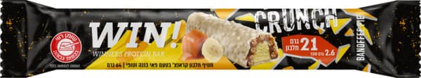 חטיף חלבון קראנצ' בטעם פאי בננה וטופי
