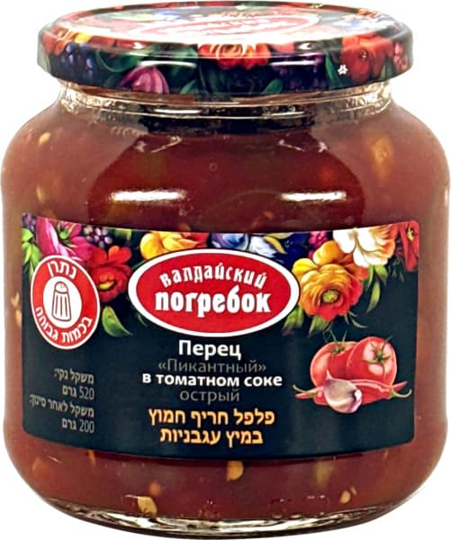 פלפל חריף חמוץ במיץ עגבניות