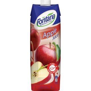 מיץ תפוחים 100% פונטנה 1 ל ליטר