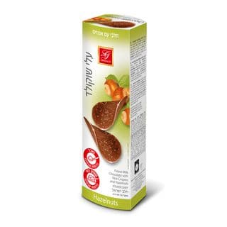 עלי שוקולד חלב עם אגוזים 100 גר'