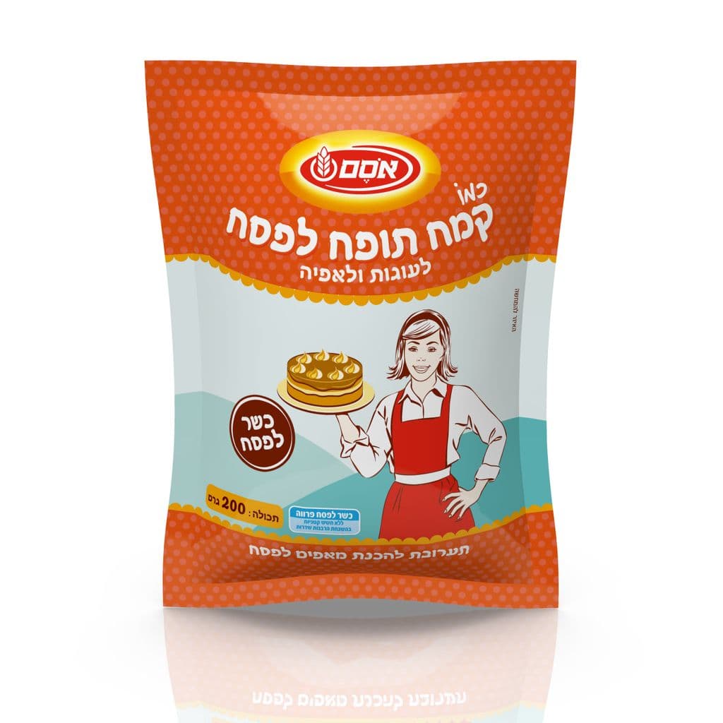 אסם קמח עוגה תופח מאליו כלפ.20*200גרם