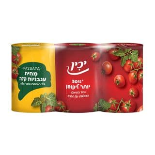פסאטה מחית עגבניות טבעית יכין 3*400 ג'