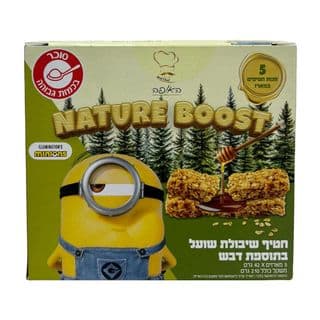 המיניונים - נייטשר בוסט - חטיף שיבולת שועל בתוספת דבש - חמישיה * 42 גרם ליחידה