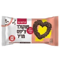 שוקולד צ'יפס מריר לתס כרמית 200ג*16בקרט
