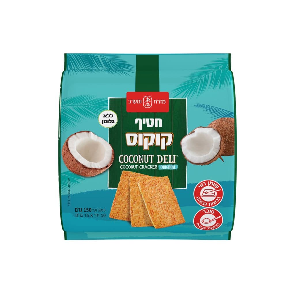 חטיף קוקוס ללא גלוטן 10* 15ג (כ) סופר טייסט