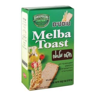 צנימים עם קמח חיטה מלא 100 גרם MELBA TOAST
