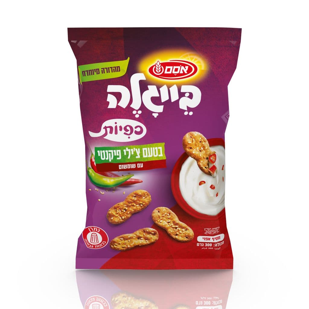 בייגלה כפיות צ'ילי פיקנטי 12*300גרם
