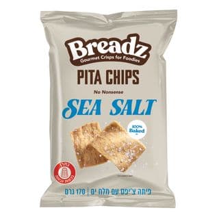 Breadz פיתה צ'יפס עם מלח ים 170ג'