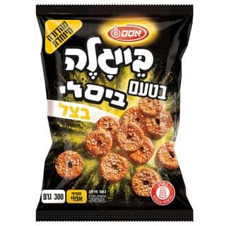 בייגלה שטוחים בטעם ביסלי בצל 12*300 גרם