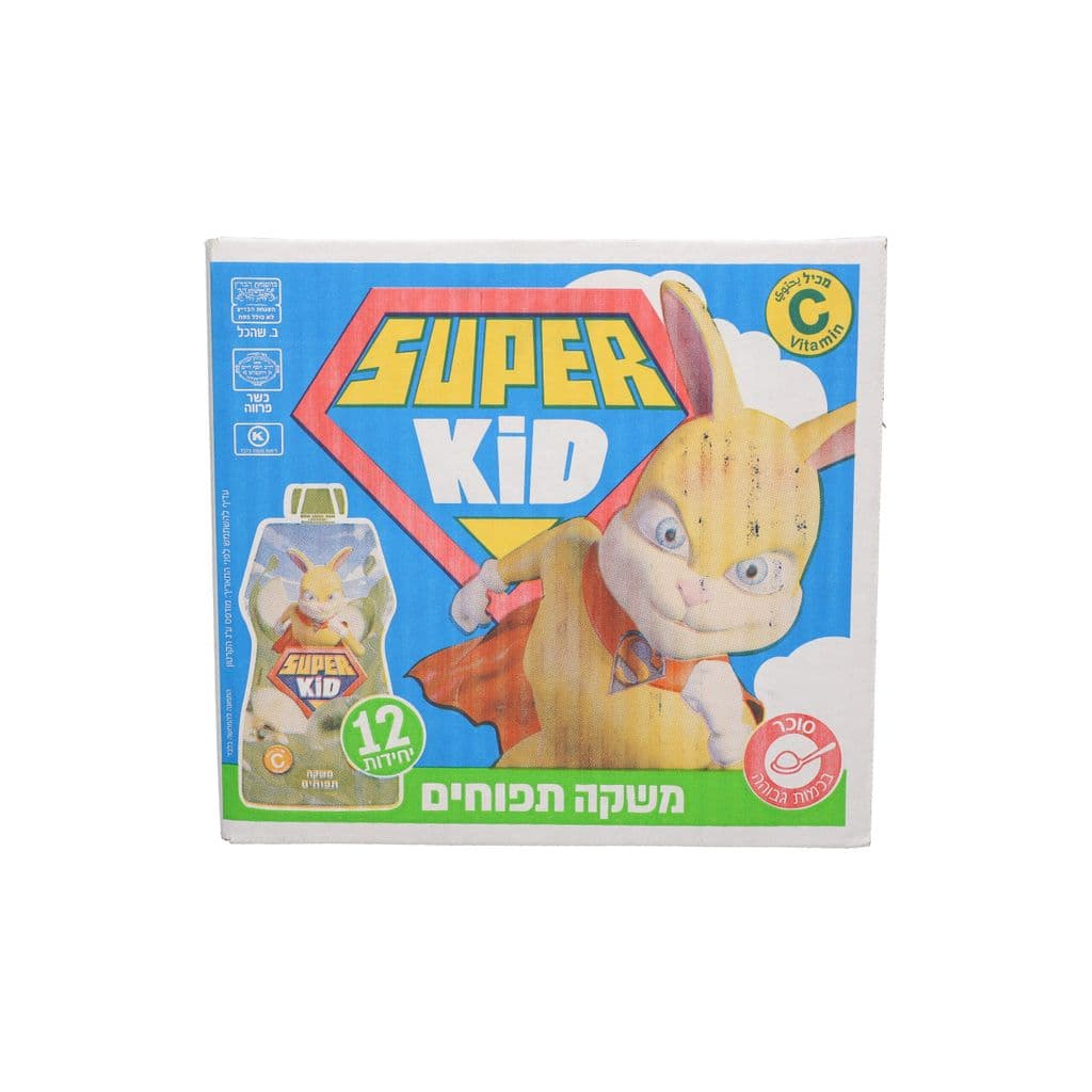 מארז 12 יח' משקה סופר קידס תפוחים 200X12 מ"ל