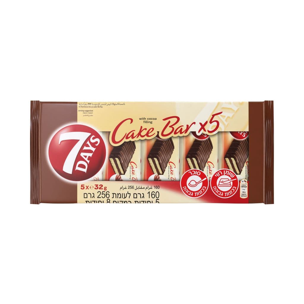 7דייז עוגות במילוי קקאו 5*32 גרם