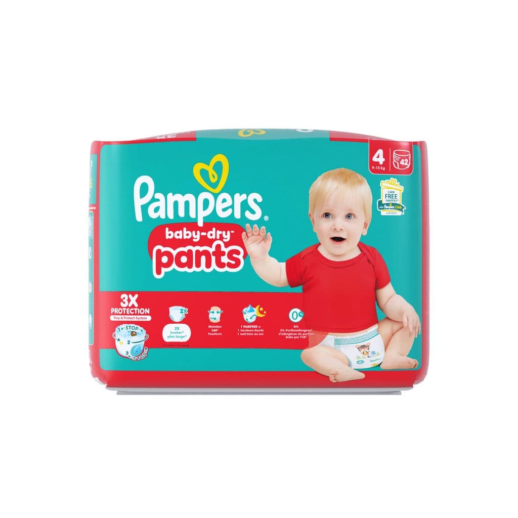 פמפרס בייבי דריי פנטס מידה 4 42 יח