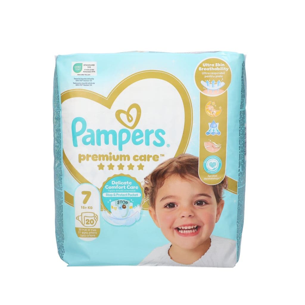 פמפרס פרמיום מידה 7 20 יחידות